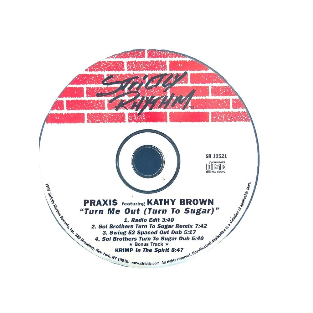 Praxis Music CD Featuring Kathy Brown Turn Me Out Turn To Sugar and more 37403cd